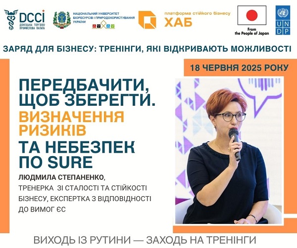 Зустрічайтесь з кращими та опануйте найсучасніше! Запрошуємо на тренінг: «Передбачити, щоб зберегти. Визначення ризиків та небезпек по SURE»