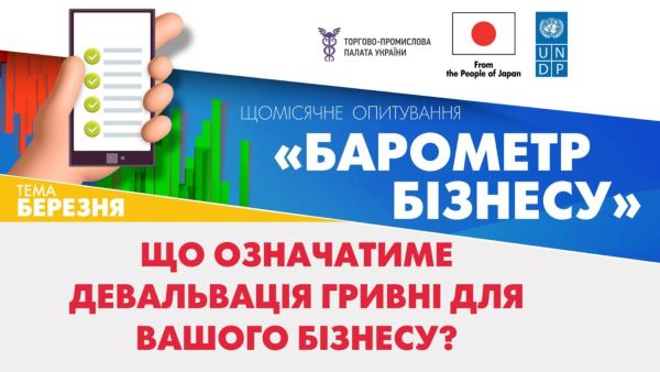 Березневе опитування «Барометр бізнесу» від Торгово-промислової палати України